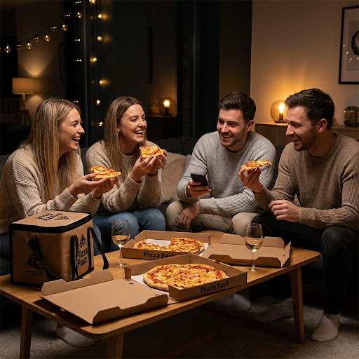 Menschen am essen und genießen